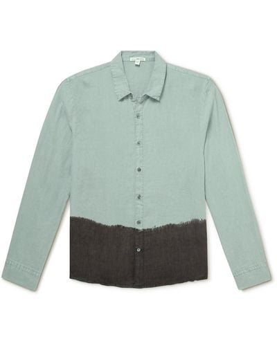 James Perse Dip-dyed Linen Shirt - Green