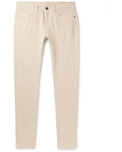 Loro Piana Slim-fit Garment-dyed Jeans - Natural