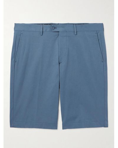 Etro Straight-leg Cotton-blend Twill Bermuda Shorts - Blue