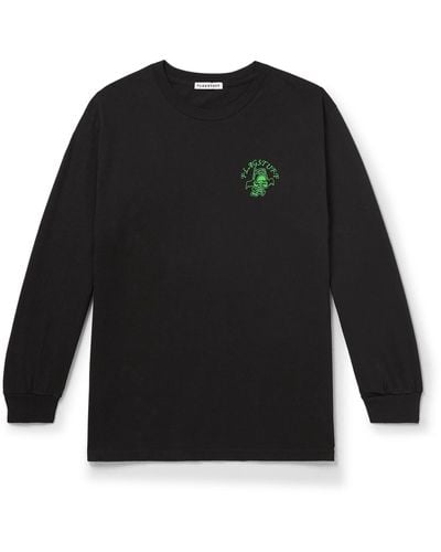 Flagstuff Angel Printed Cotton-jersey T-shirt - Black