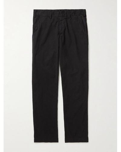 Save Khaki Schmal und gerade geschnittene Chino aus Baumwoll-Twill - Schwarz