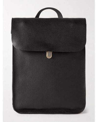 Bleu De Chauffe Arlo Vegetable-tanned Full-grain Leather Backpack - Black