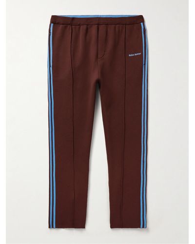 adidas Originals Wales Bonner Slim-fit Straight-leg Striped Recycled Knitted Joggers - Purple