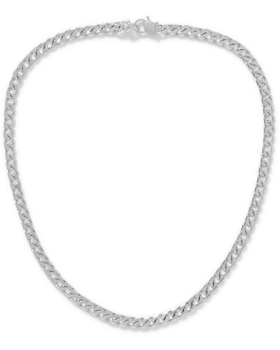 Tom Wood Frankie Rhodium-plated Chain Necklace - White