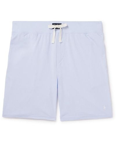 Polo Ralph Lauren Straight-leg Stretch Modal And Cotton-blend Jersey Pajama Shorts - Blue