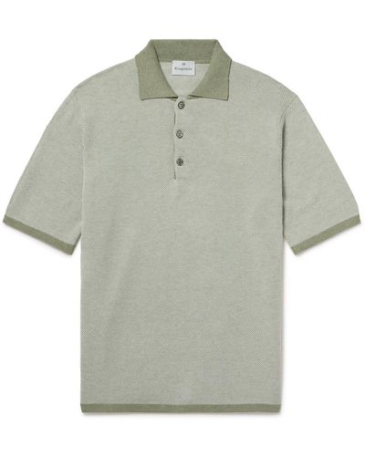 Kingsman Birdseye Cotton Polo Shirt - Gray