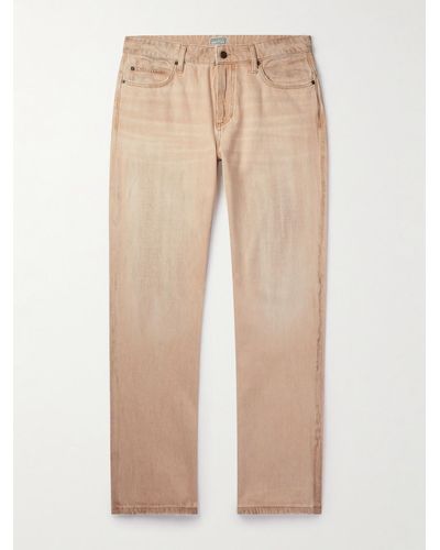 Guess USA Tapered Distressed Jeans - Natural