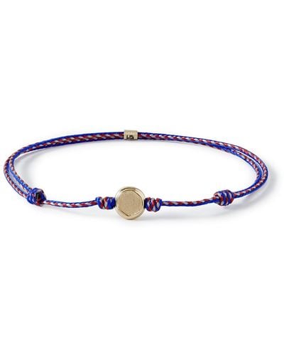 Luis Morais Gold And Cord Bracelet - Blue