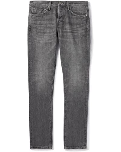 Tom Ford Slim-fit Straight-leg Selvedge Jeans - Gray