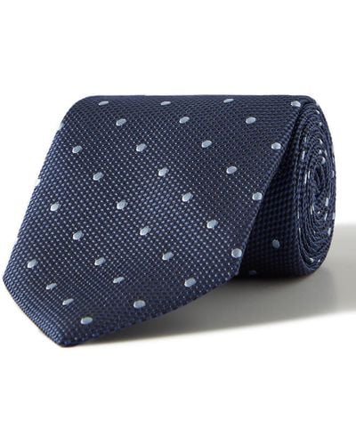 Tom Ford 8cm Polka-dot Silk-jacquard Tie - Blue