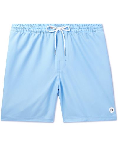 Outerknown Nomadic Volley Logo-print Recycled Twill Drawstring Shorts - Blue