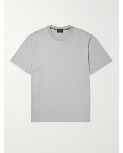 Brioni T-Shirt aus Baumwoll-Jersey - Grau