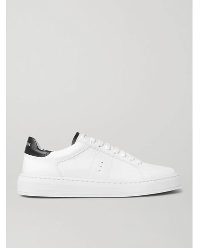 J.M. Weston Basket On Time Leather Sneakers - White