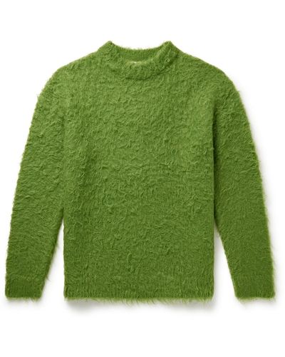 Acne Studios Kameo Solid Brushed Crew Knit - Green