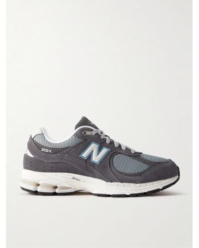 New Balance 2002r Mesh-trimmed Suede Trainers - Grey