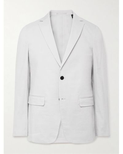 Theory Clinton Slim-fit Good Linen Suit Jacket - White