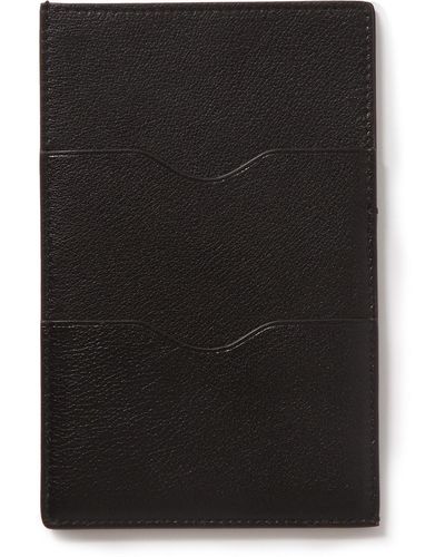 Metier Full-grain Leather Travel Wallet - Black