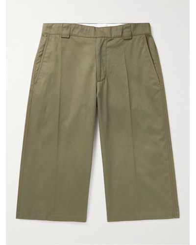 JW Anderson Logo-embroidered Cotton-twill Shorts - Green