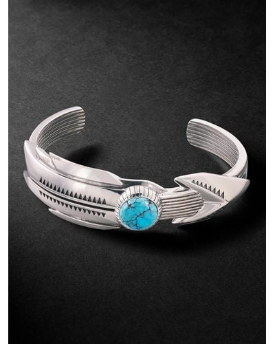 Jacques Marie Mage Natrona Limited Edition Silver And Turquoise Cuff - Black