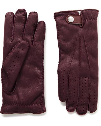 Brunello Cucinelli Leather Gloves - Purple