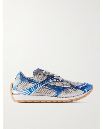 Bottega Veneta Sneakers in mesh e gomma metallizzata Orbit - Blu