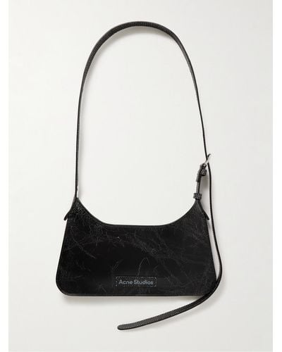 Acne Studios Platt Mini Cracked-leather Messenger Bag - White