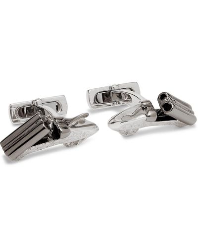 James Purdey & Sons Side-by-side Engraved Sterling Silver Cufflinks - Metallic