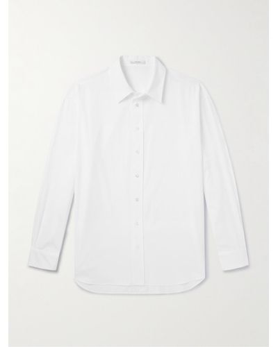 The Row Camicia oversize in popeline di cotone Penn - Bianco