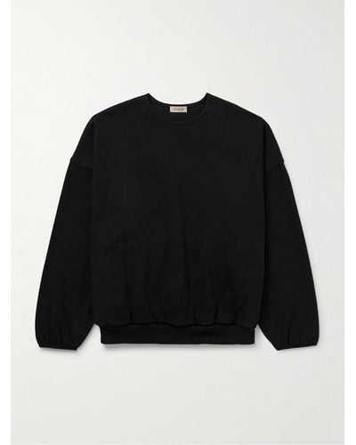 Fear Of God Sweatshirt aus Baumwoll-Jersey mit Logoapplikation - Schwarz