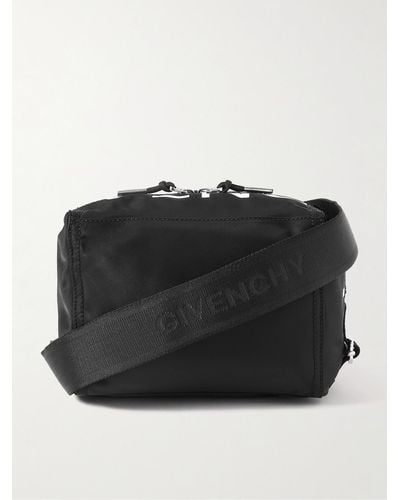 Givenchy Pandora kleine Umhängetasche aus Shell mit Logoprint - Schwarz
