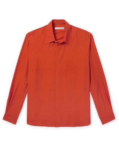 Umit Benan Silk Shirt - Red