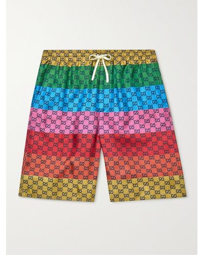 Gucci GG Multicolour Swim Shorts - Red