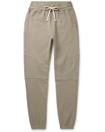 John Elliott Studio Fleece Escobar Slim-fit Tapered Cotton-jersey Sweatpants - Natural