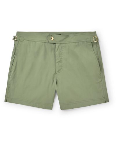 Tom Ford Slim-fit Short-length Swim Shorts - Green