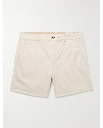 Rag & Bone Straight-leg Cotton-blend Shorts - Natural