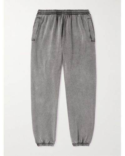Acne Studios Tapered Cotton-jersey Sweatpants - Grey