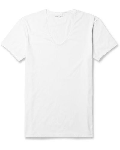 Derek Rose Jack Pima Cotton-blend T-shirt - White