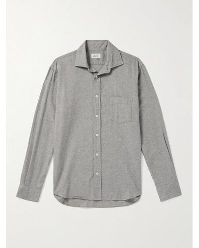 Hartford Paul Cotton-flannel Shirt - Grey