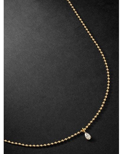Anita Ko Gold Diamond Pendant Necklace - Black