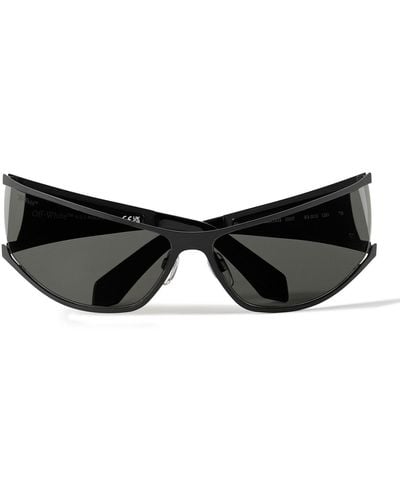 Off-White c/o Virgil Abloh Luna Cat-eye Acetate And Gunmetal-tone Sunglasses - Black