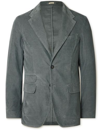 Massimo Alba Catch2 Cotton-corduroy Suit Jacket - Green
