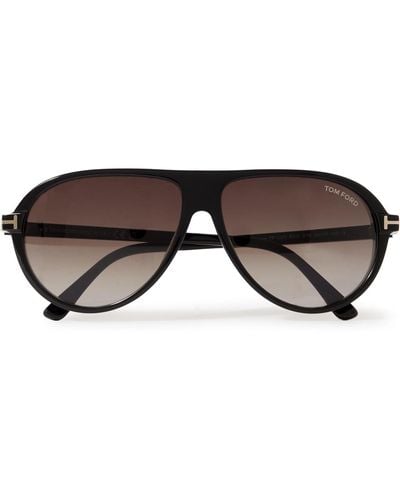 Tom Ford Aviator-style Acetate Sunglasses - Brown