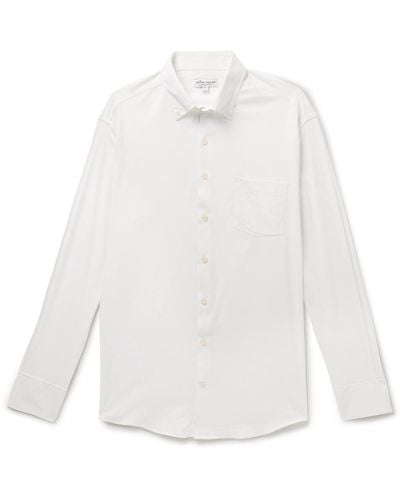 Peter Millar Collins Button-down Collar Oxford Shirt - White