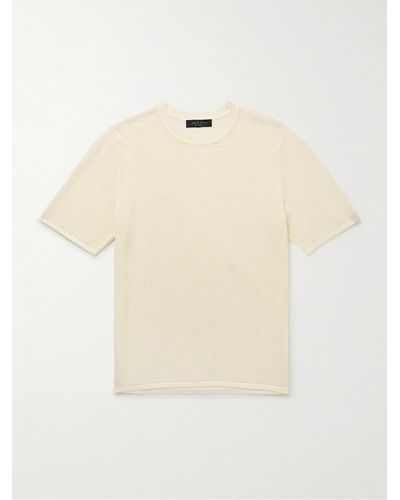 Rag & Bone Payton Cotton-piqué T-shirt - Natural