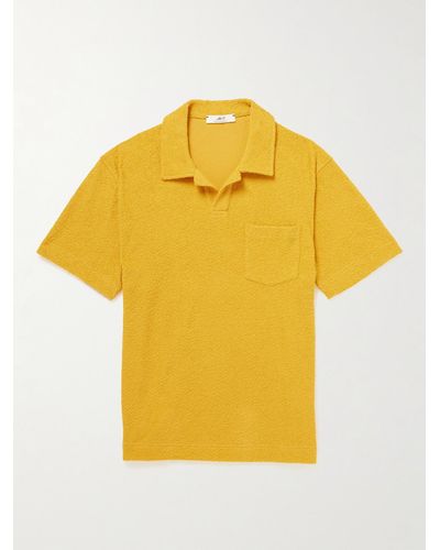 MR P. Cotton-terry Polo Shirt - Yellow