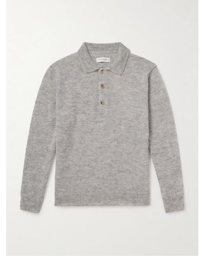 LE17SEPTEMBRE Knitted Polo Shirt - Grey