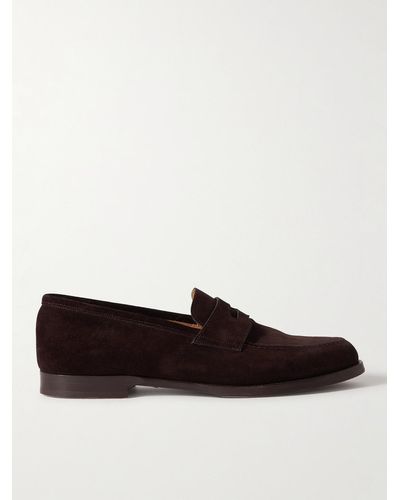 Dunhill Audley Suede Penny Loafers - Brown