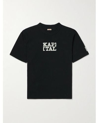 Kapital Rookie Logo-print Cotton-jersey T-shirt - Black