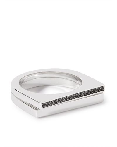 Tom Wood Step Pinkie Spinel And Rhodium-plated Silver Ring - White