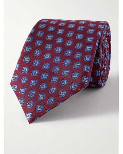 Canali Krawatte aus Dobby aus Seide - Lila